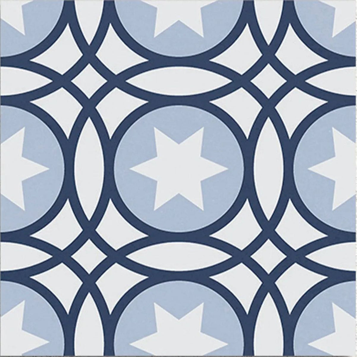 Lumier Taco Blue 16.5 x 16.5cm matt porcelain tile face