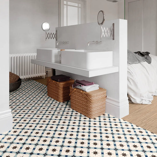 Grace Blue Taco 16.5 x 16.5cm Porcelain Tile - alternate view