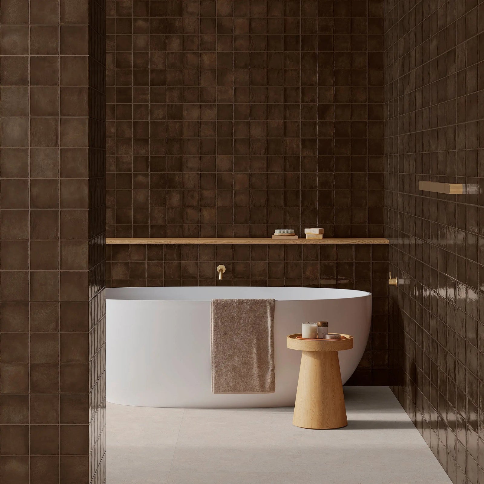 Dakota Chocolate 32 x 62.5cm Porcelain Tile – detail view 4