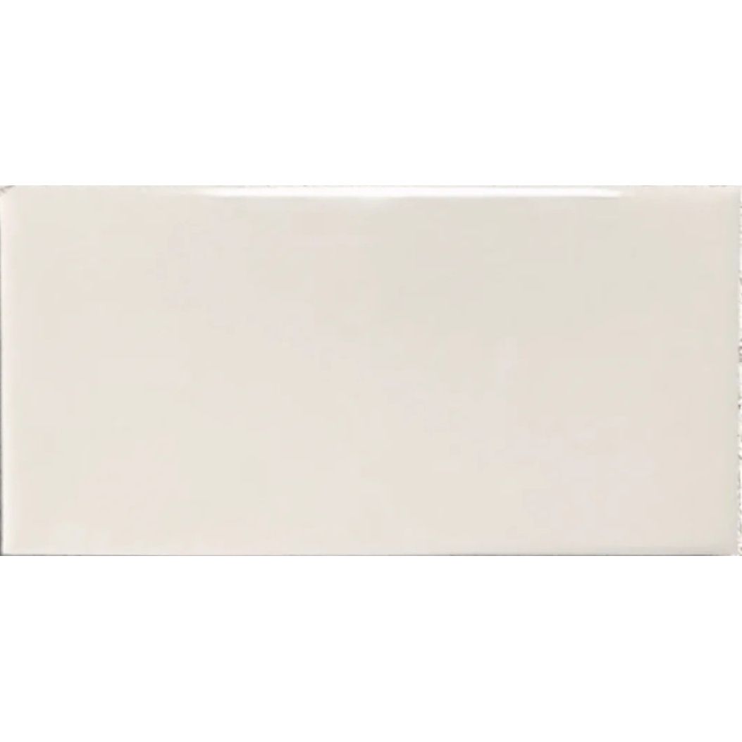 Windsor Antique White 7.5 x 15cm ceramic gloss metro tile face