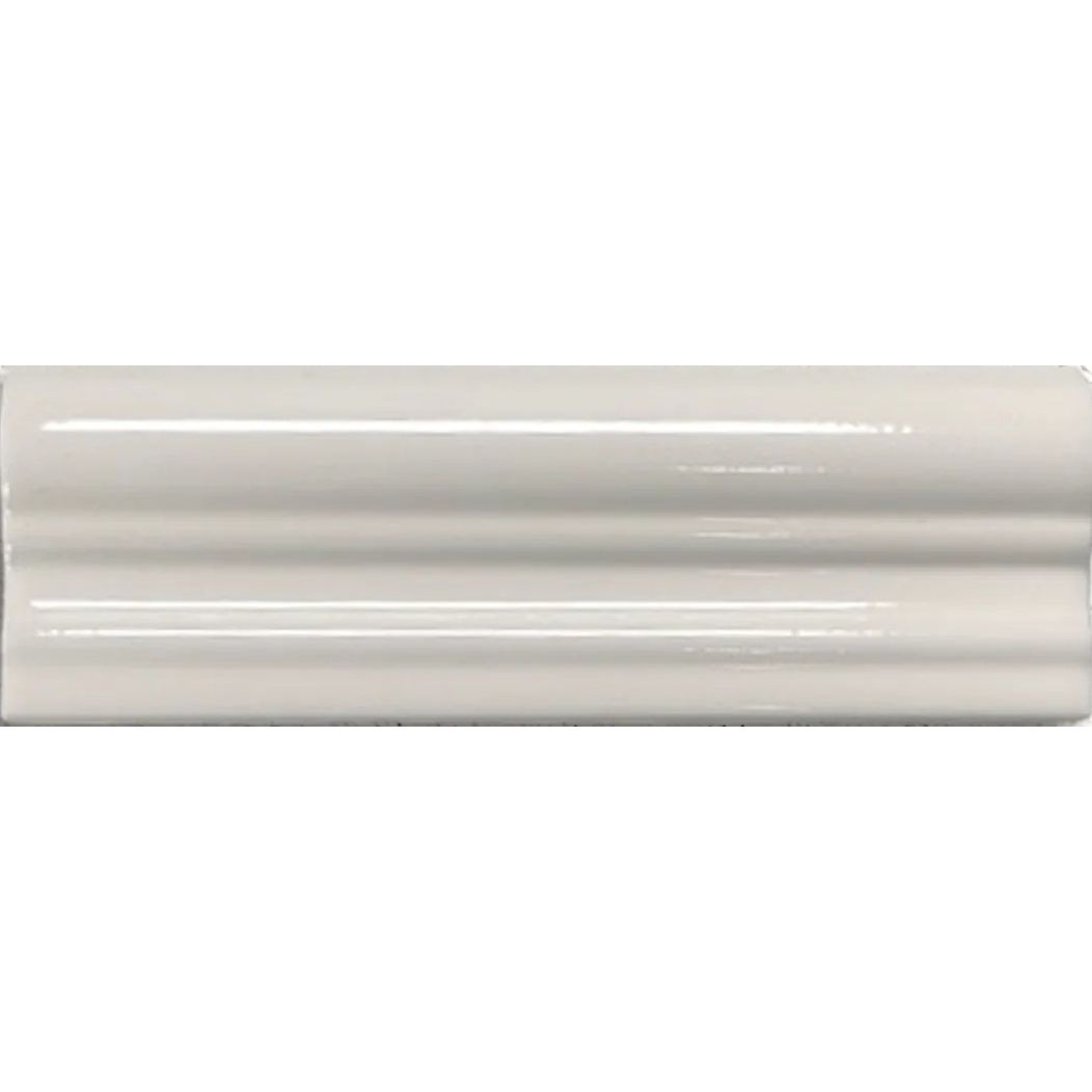 Windsor Antique White Moldura 5 x 15cm glazed ceramic gloss moulding tile face