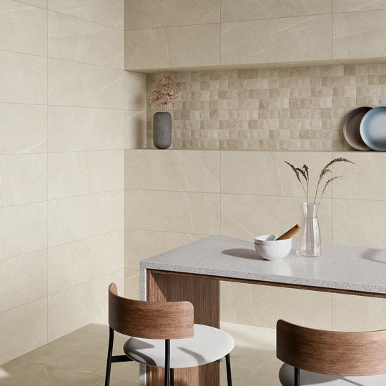 Bellevue Ivory Light PI Decor 30 x 60cm Ceramic Tile - alternate view