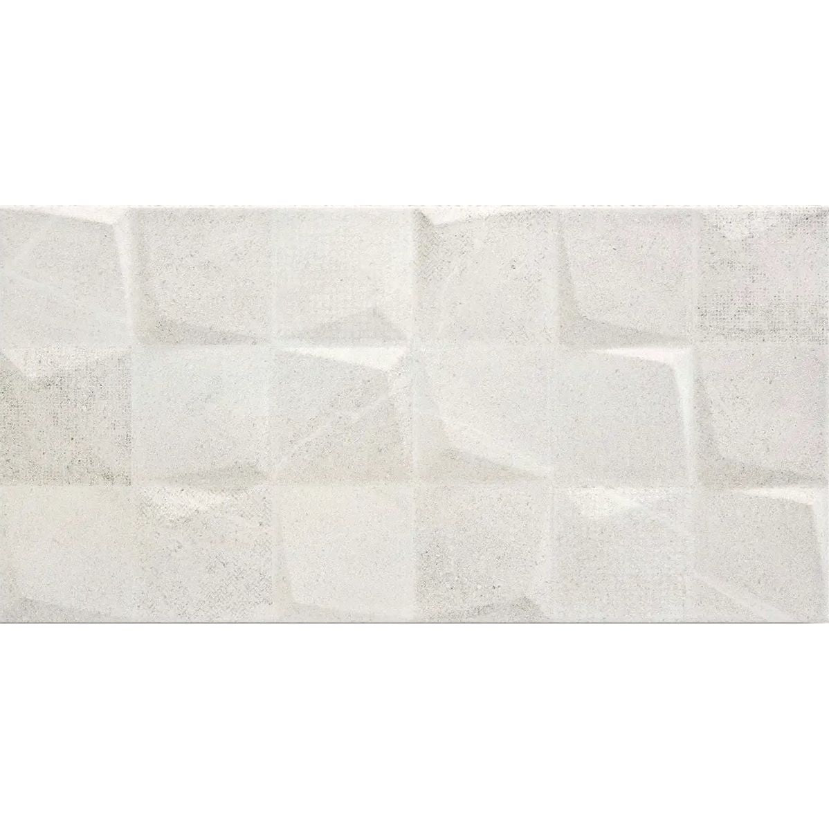 Bellevue White Light PI Decor 30 x 60cm glazed ceramic stone effect decorative tile face
