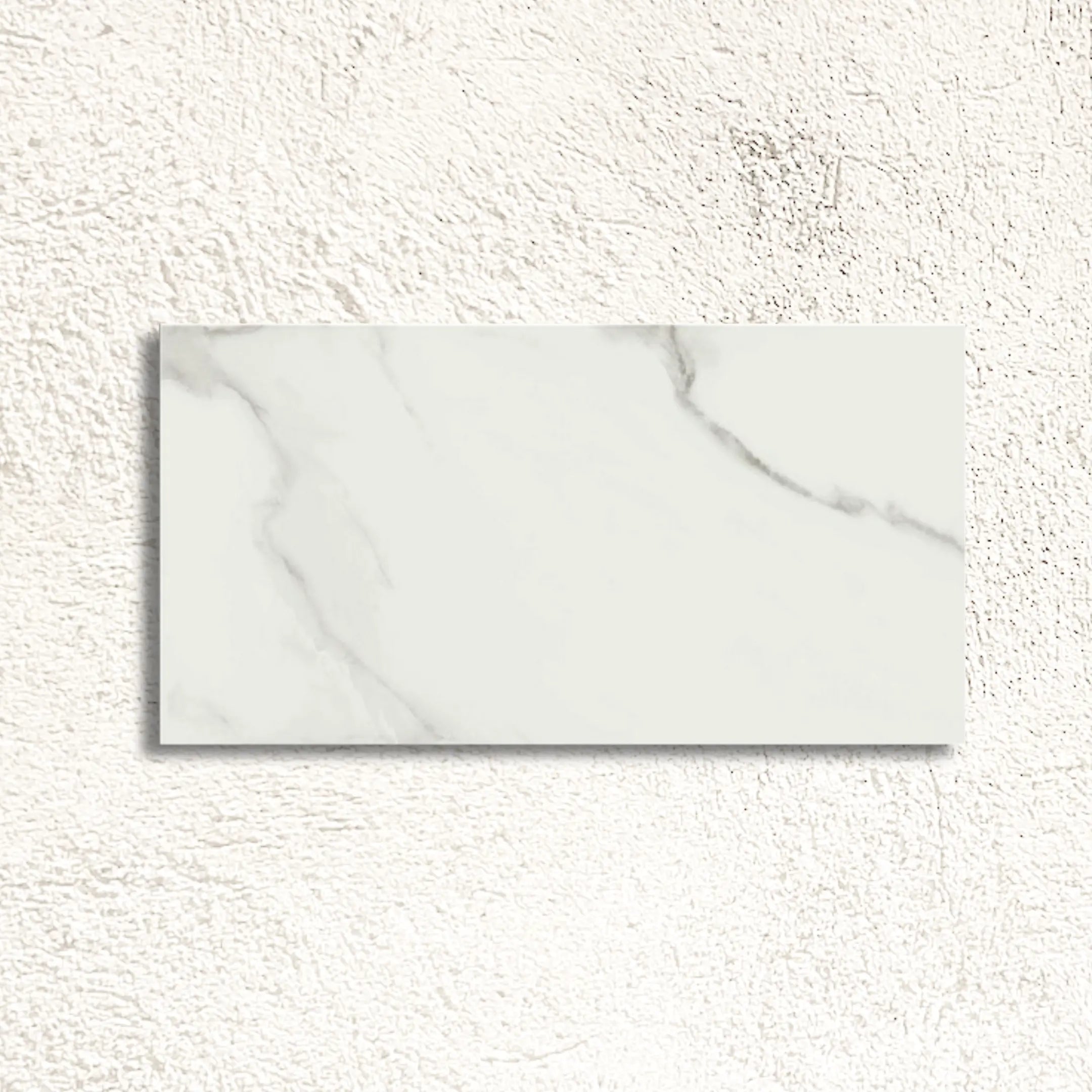 Lumiere White Satin 30 x 60cm glazed porcelain marble effect tile face