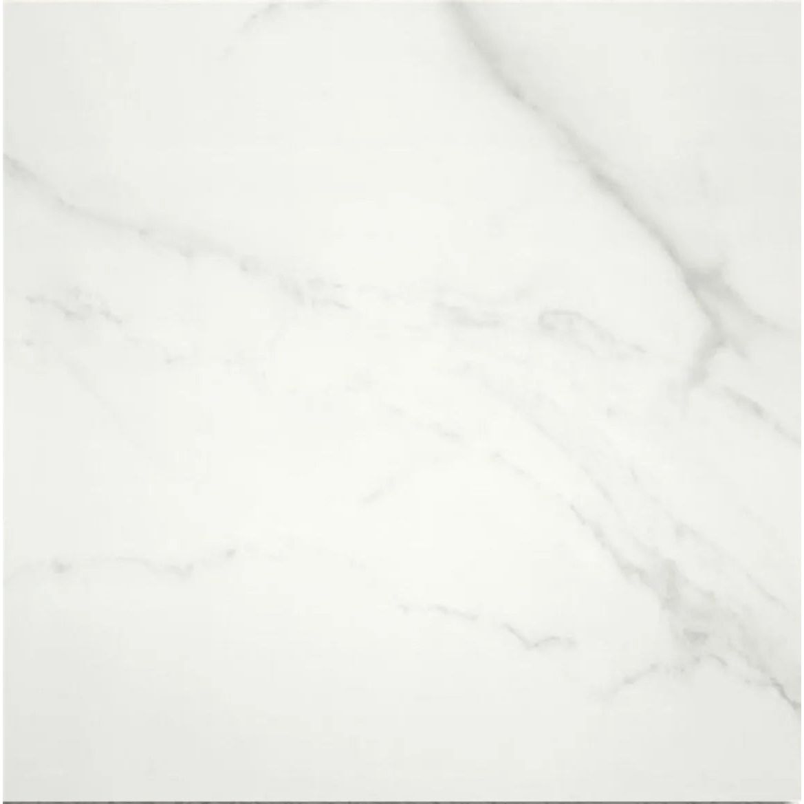 Lumiere White Matt Floor 60 x 60cm glazed porcelain marble effect tile face
