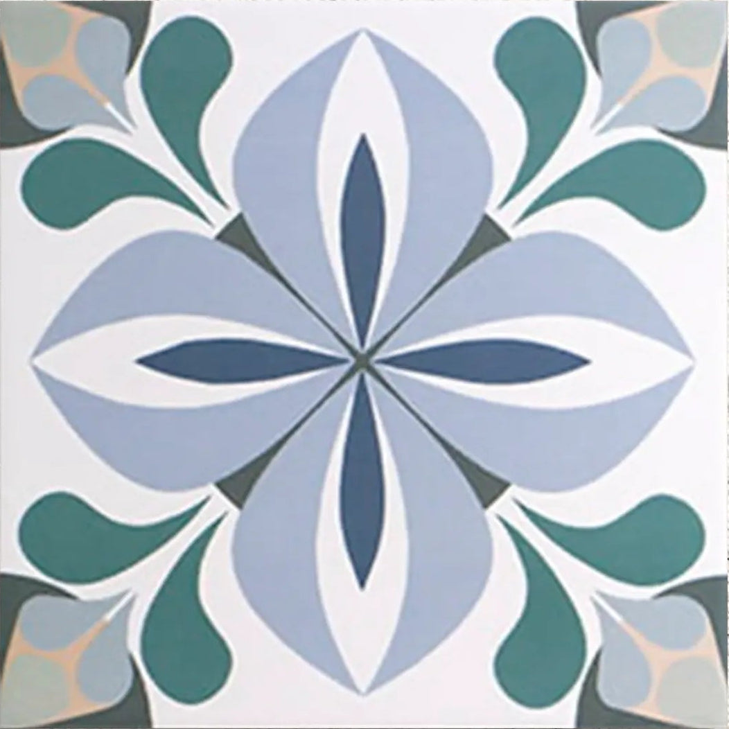 Belgravia Ruan patterned porcelain tile face detail