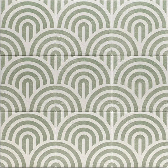 Tahoe Green Decor Three 20 x 20cm Porcelain Tile - alternate view