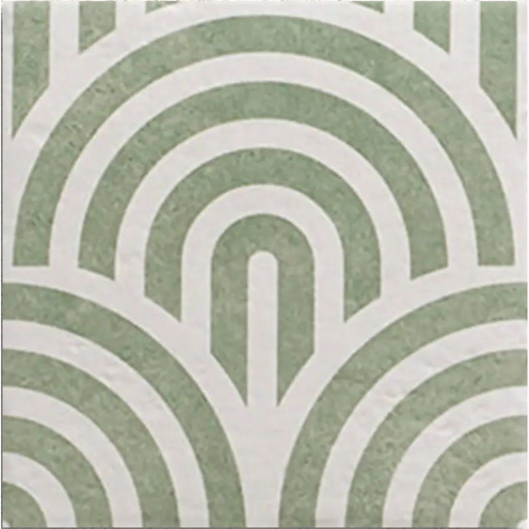 Tahoe Green Decor Three 20x20cm patterned porcelain feature tile face