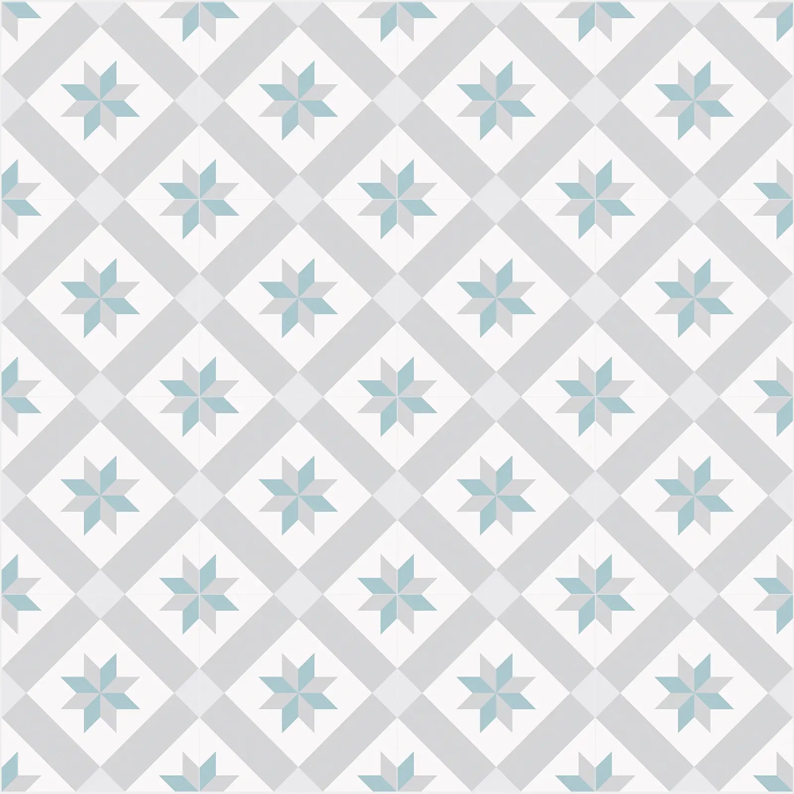 Barcelona Star Pattern 25 x 25cm patterned porcelain tile design
