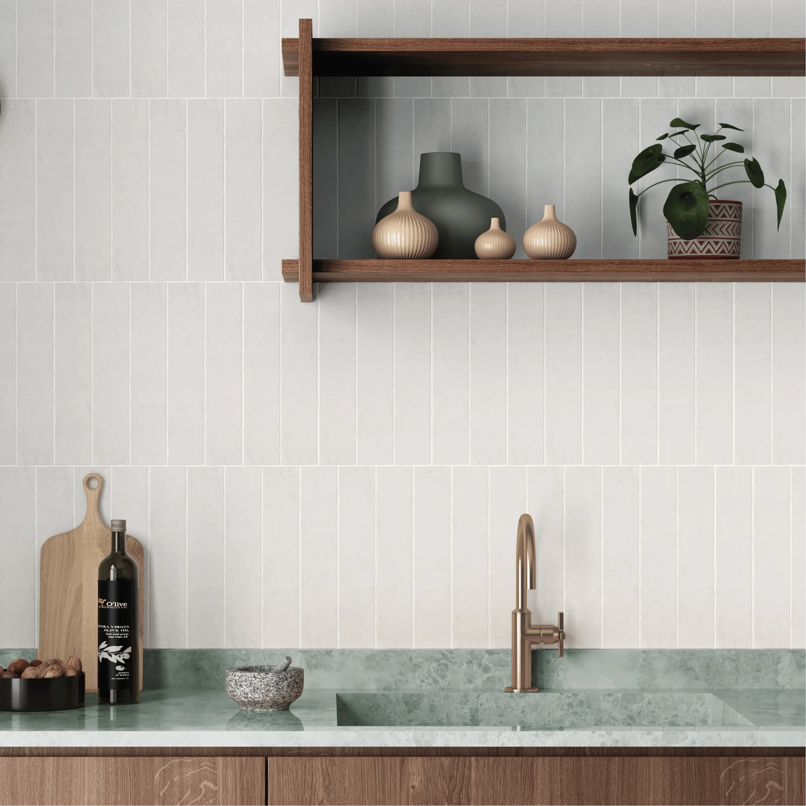 Sutton Snow 6 x 30cm Porcelain Tile – detail view 3