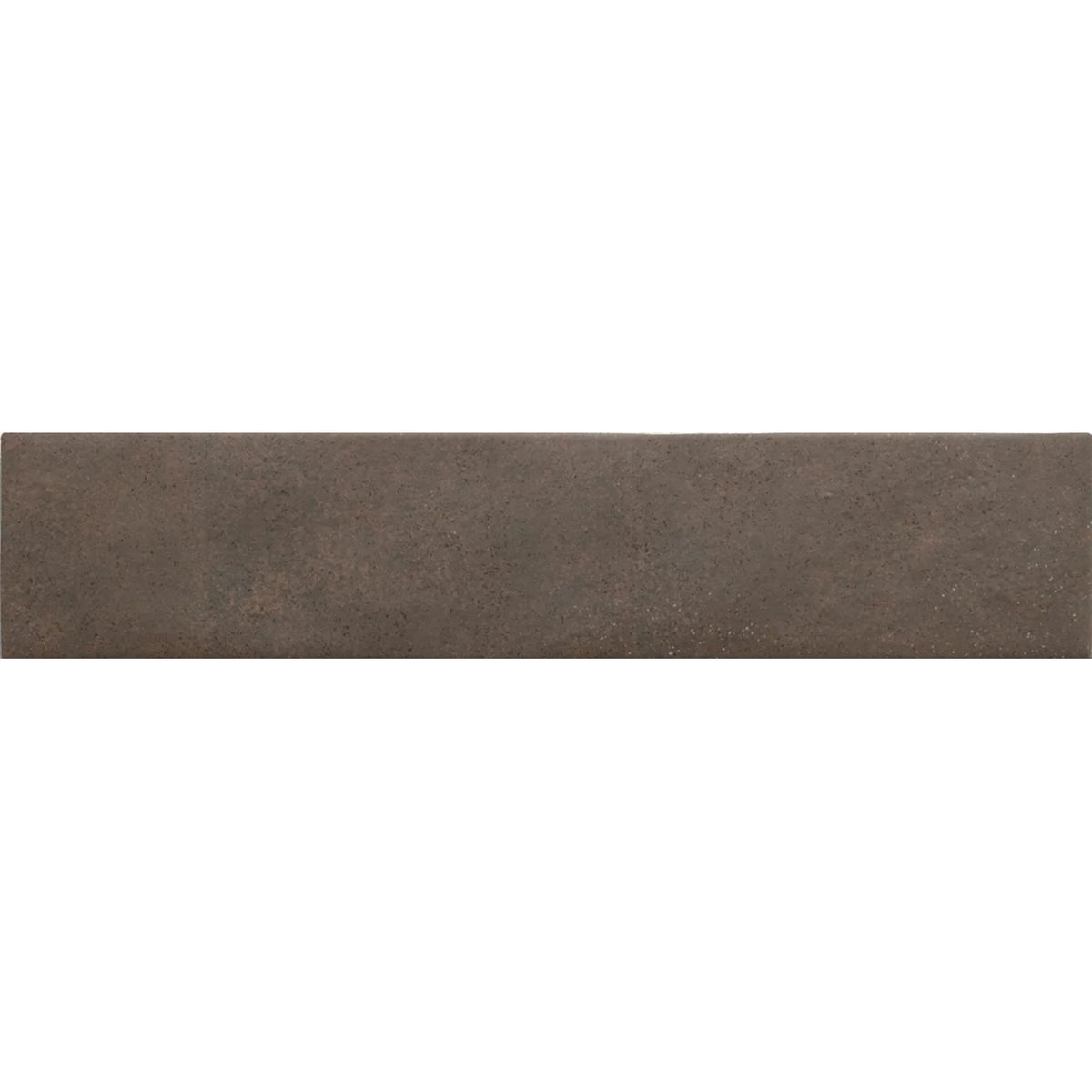 Sutton Cocoa brown stone-effect porcelain tile, 6 x 30cm, tile face