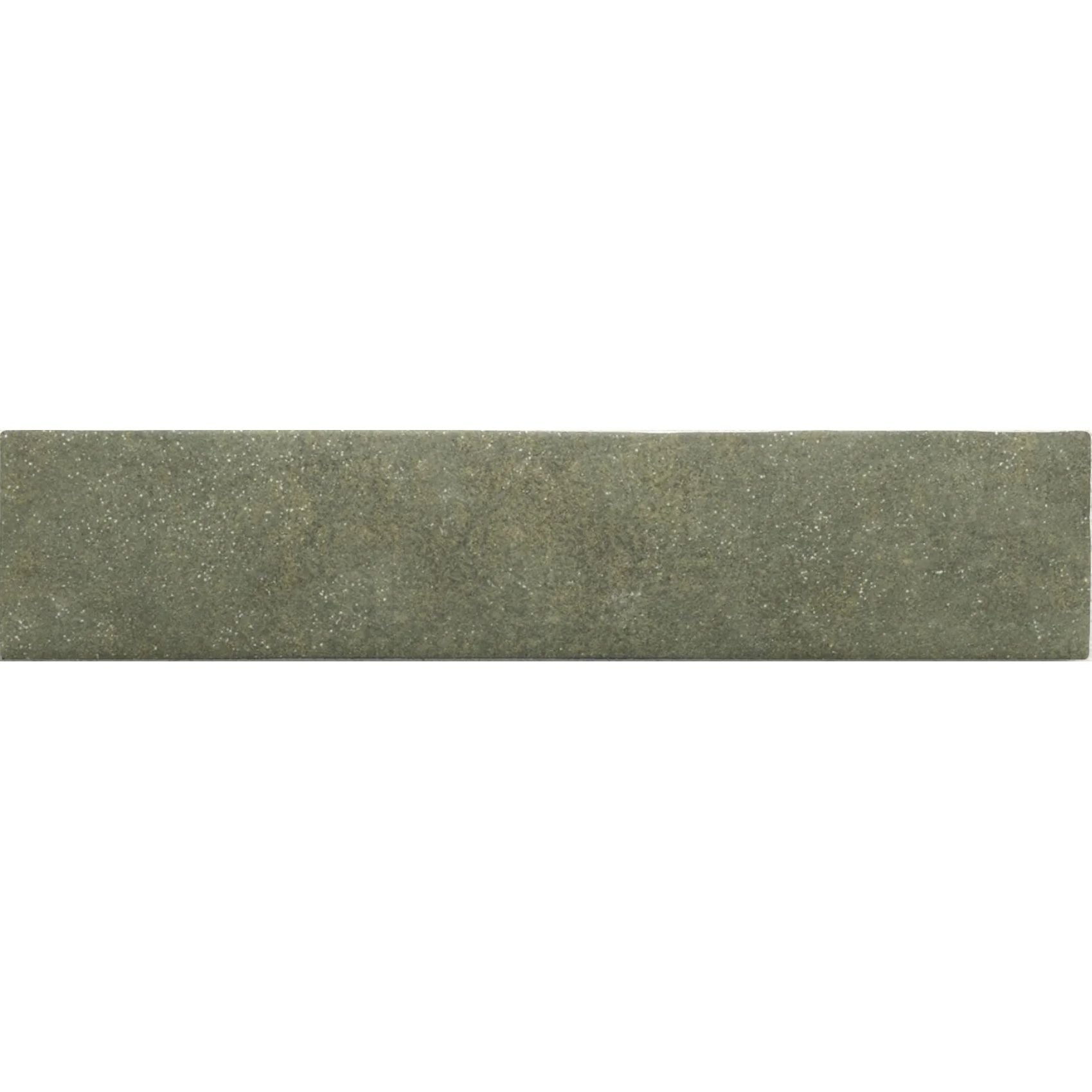 Sutton Forest green stone-effect porcelain tile, 6 x 30cm, tile face