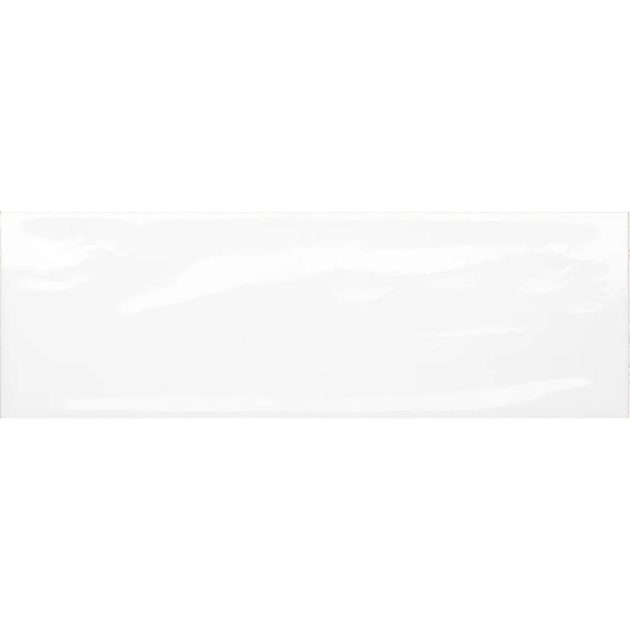 Aria White Gloss 10 x 30cm glazed ceramic metro tile face