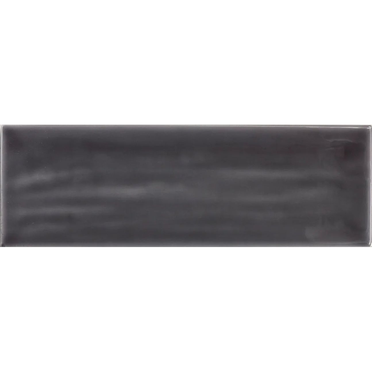 Aria Black Gloss 10 x 30cm glazed ceramic metro tile face