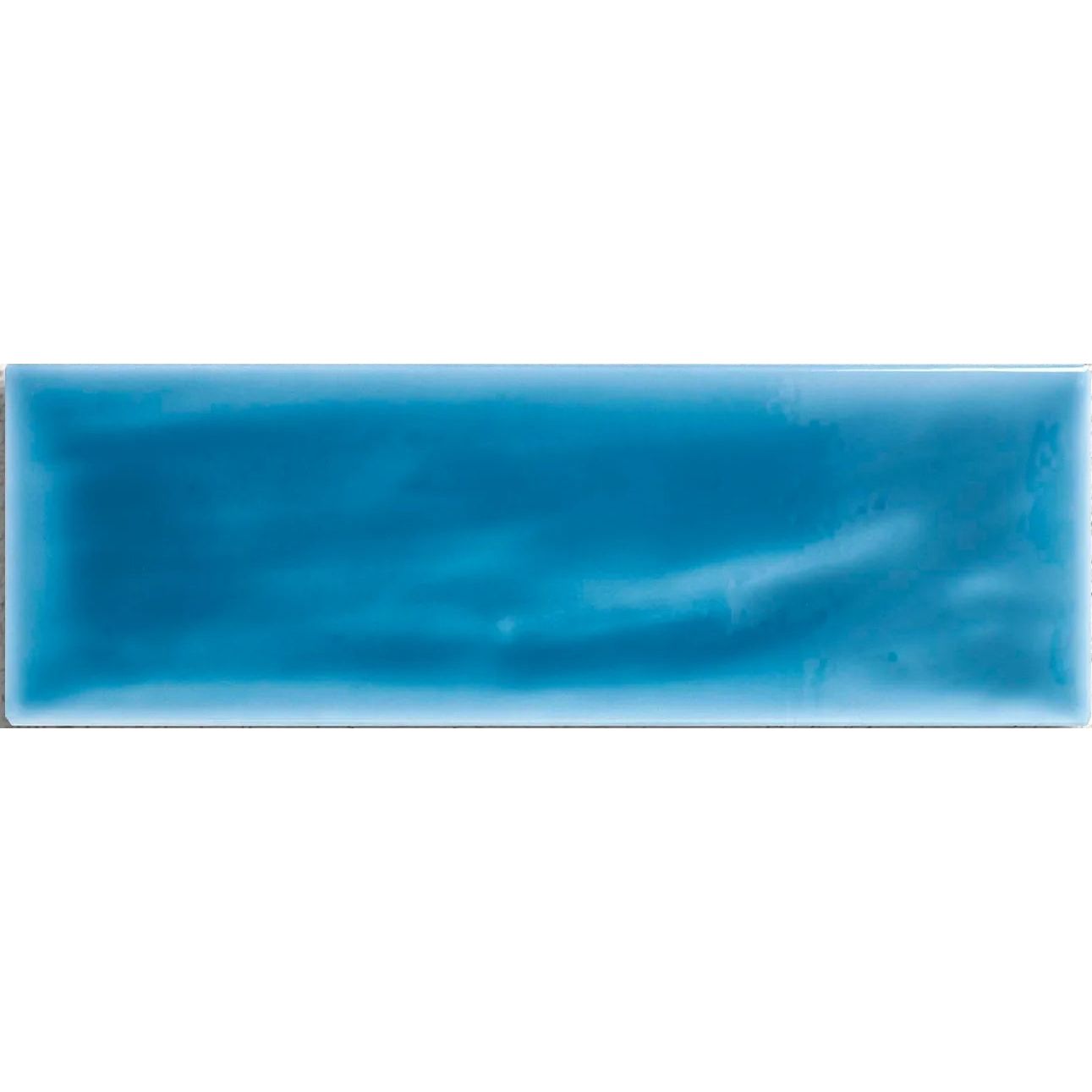 Aria Blue Gloss 10 x 30cm glazed ceramic metro tile face