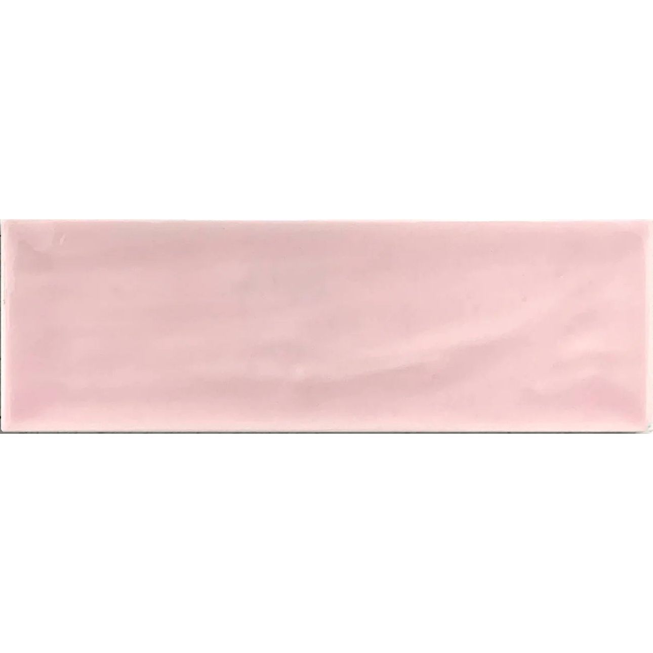 Aria Pink Gloss 10 x 30cm glazed ceramic metro tile face