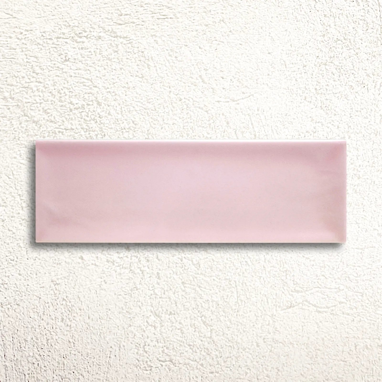 Aria Pink Matt 10 x 30cm glazed ceramic metro tile face