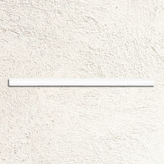 Aria White Gloss Quarter Round 1.5 x 30cm gloss ceramic trim face