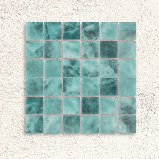 Maldives Penta Savu 31.1 x 31.1cm glass mosaic tile face