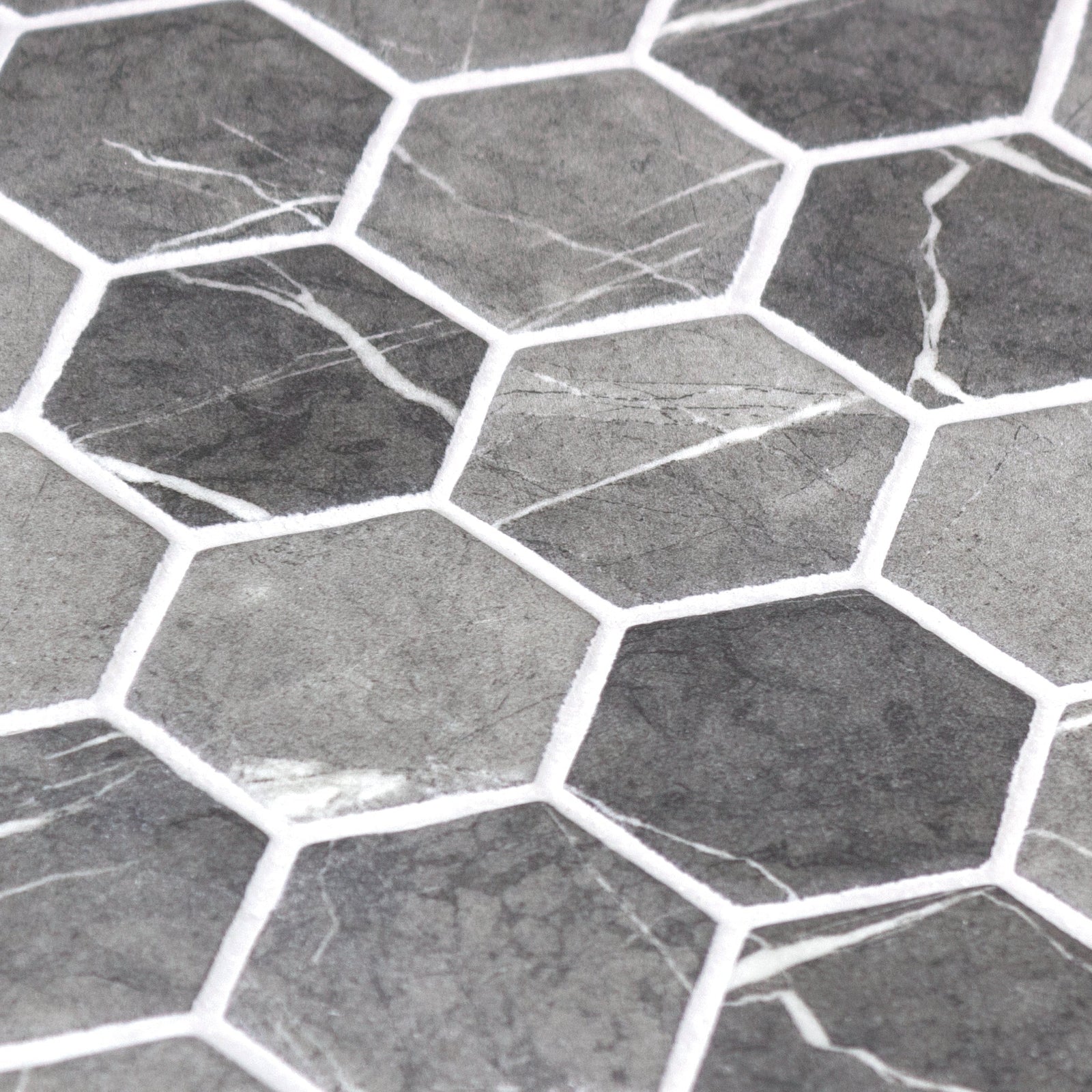 Hex XL Grafito Matte Mosaic Tile – close-up detail
