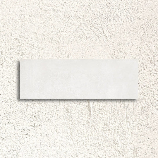 Neutra White 30 x 90cm glazed ceramic concrete-effect wall tile face