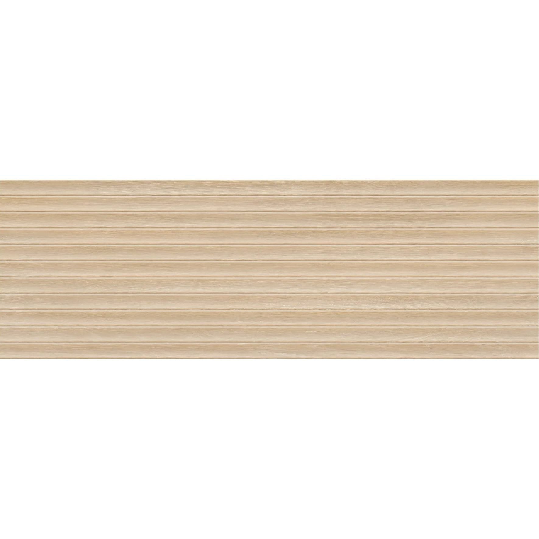 Dune Oak matt ceramic wood-effect wall tile 40 x 120cm face detail