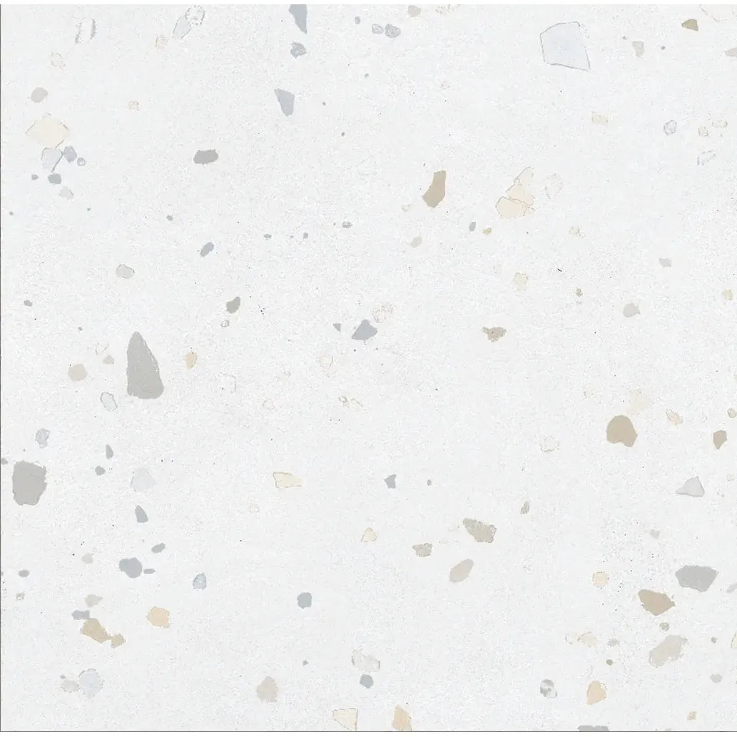 Happy Joy White 60 x 60cm porcelain terrazzo tile face