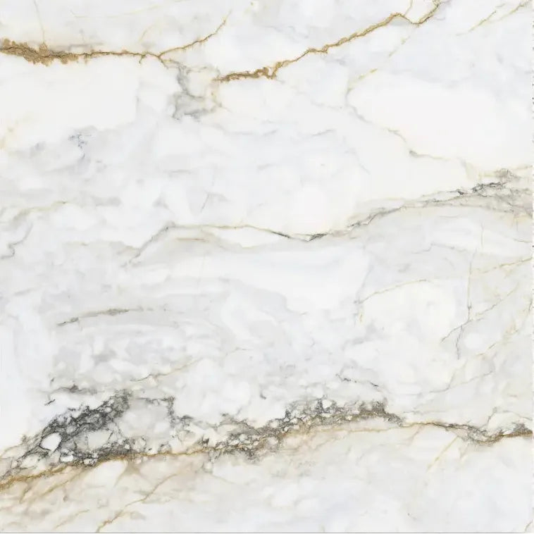 Pisa Gold Gloss 90 x 90cm porcelain marble effect tile face