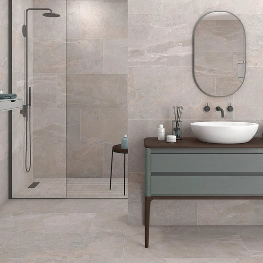 Erding Ash 45 x 90cm Porcelain Tile - alternate view
