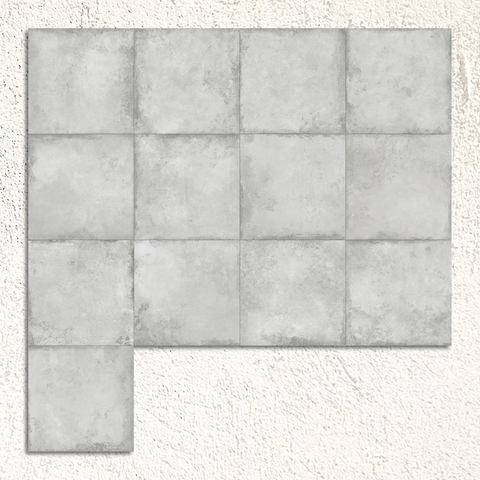 Alloy Pearl Matt 60x60cm pale metal effect porcelain tiles shown as a large surface