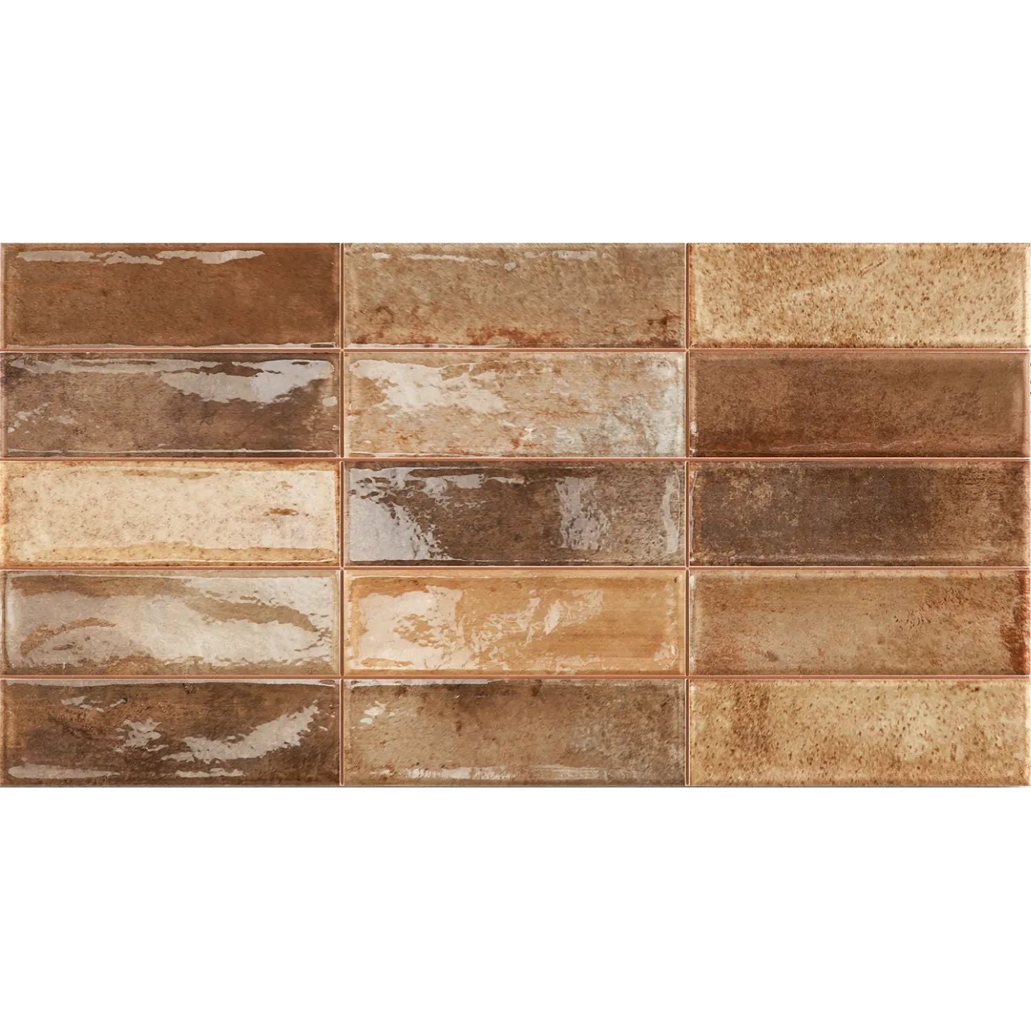 ArtSquare Amber 31.6 x 60cm ceramic gloss metro tile face