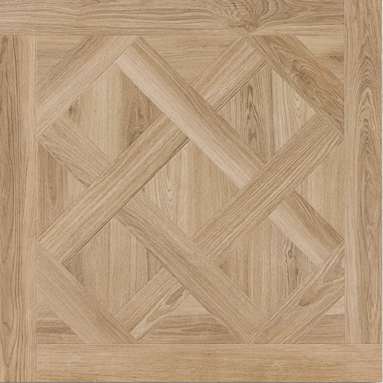 Chamonix Almond matt porcelain wood-effect floor tile 100 x 100cm, almond grain face