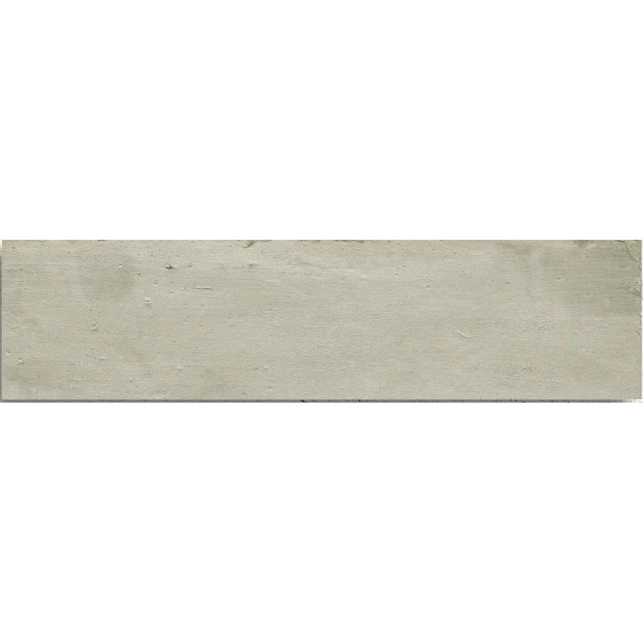 Terra Green matt porcelain zellige-look wall and floor tile, 6 x 24.6cm, tile face