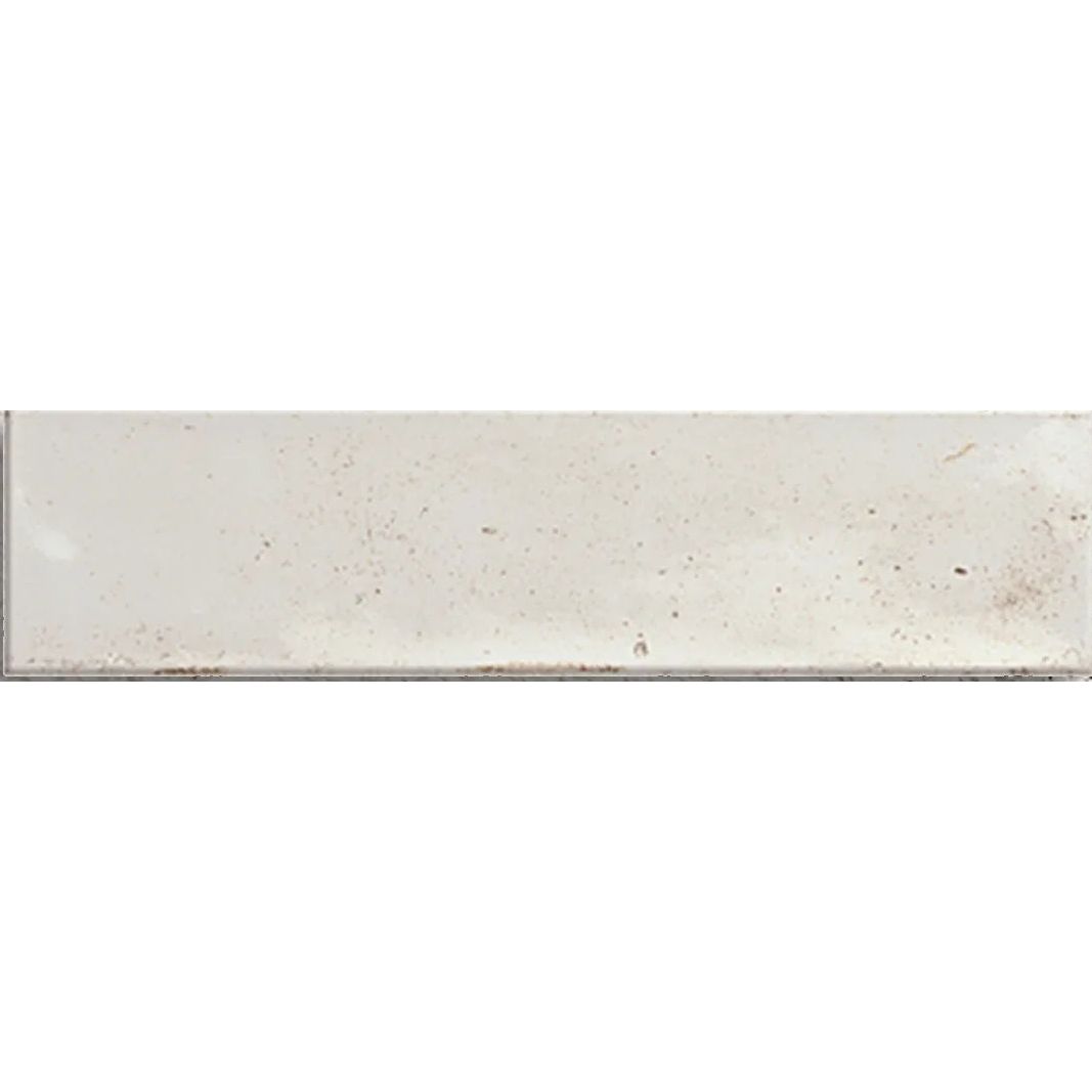 Bali White 7.5 x 30cm glazed ceramic zellige tile face