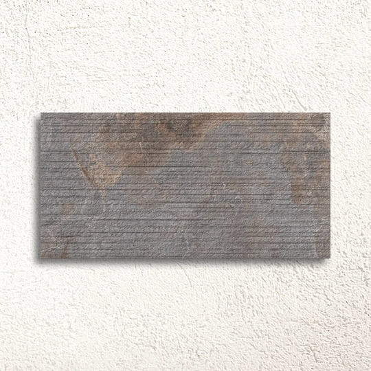 Cove Grey Décor 30 x 60cm porcelain stone-effect decorative tile face