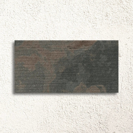 Cove Anthracite Décor 30 x 60cm porcelain stone-effect decorative tile face