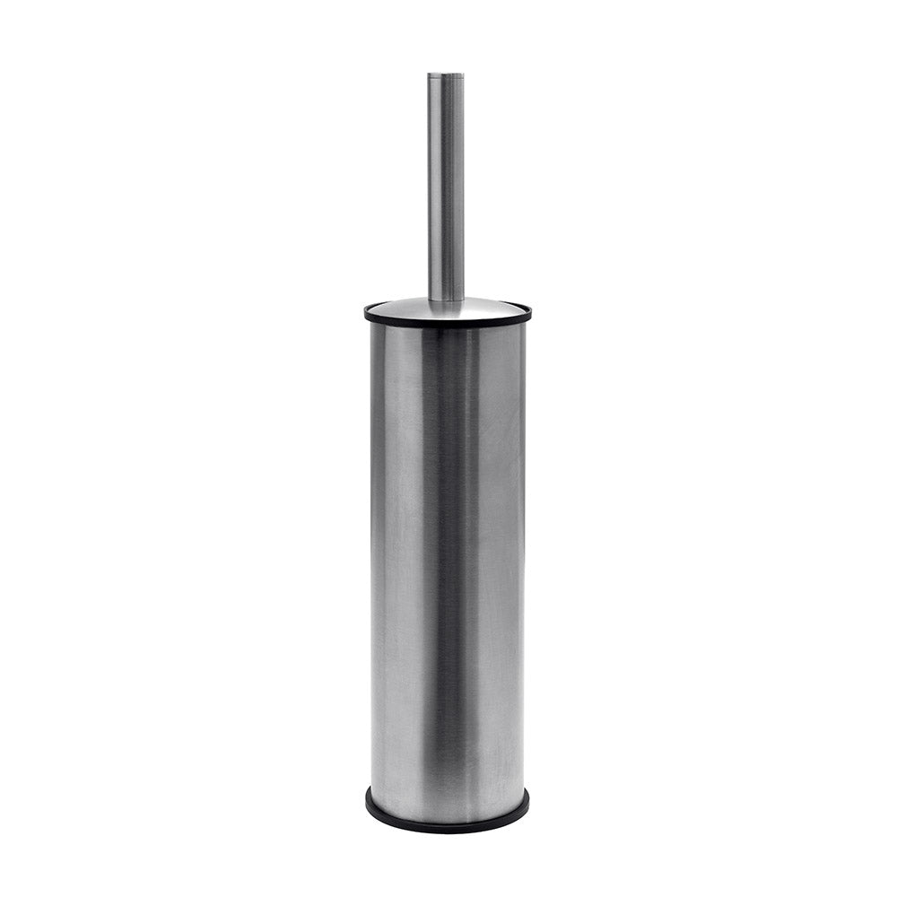 G Pro Metal Toilet Brush Freestanding in Brushed Stainless Steel - Origins Living
