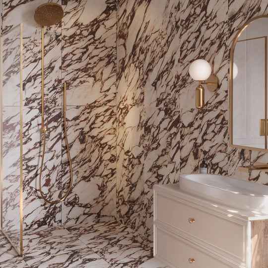 Novara Pavonazzetto Porcelain Tile 60x120cm - alternate view