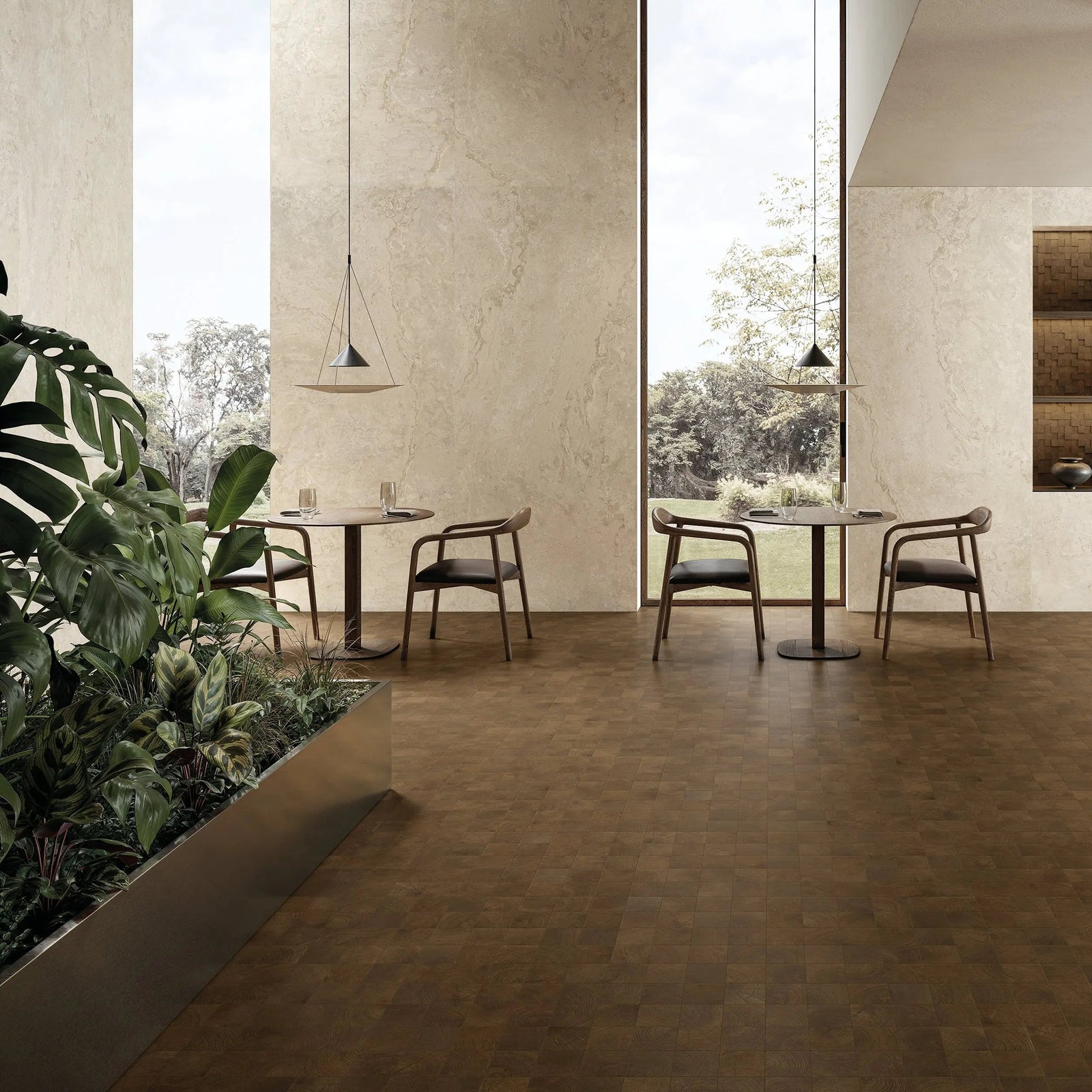 Fraser Espresso 10 x 10cm Porcelain Tile – close-up detail