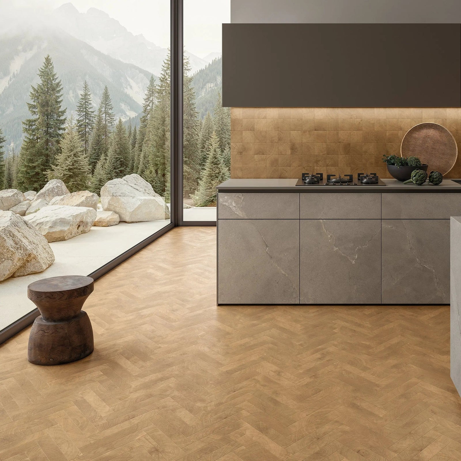 Fraser Walnut 5.3 x 30cm Porcelain Tile – close-up detail