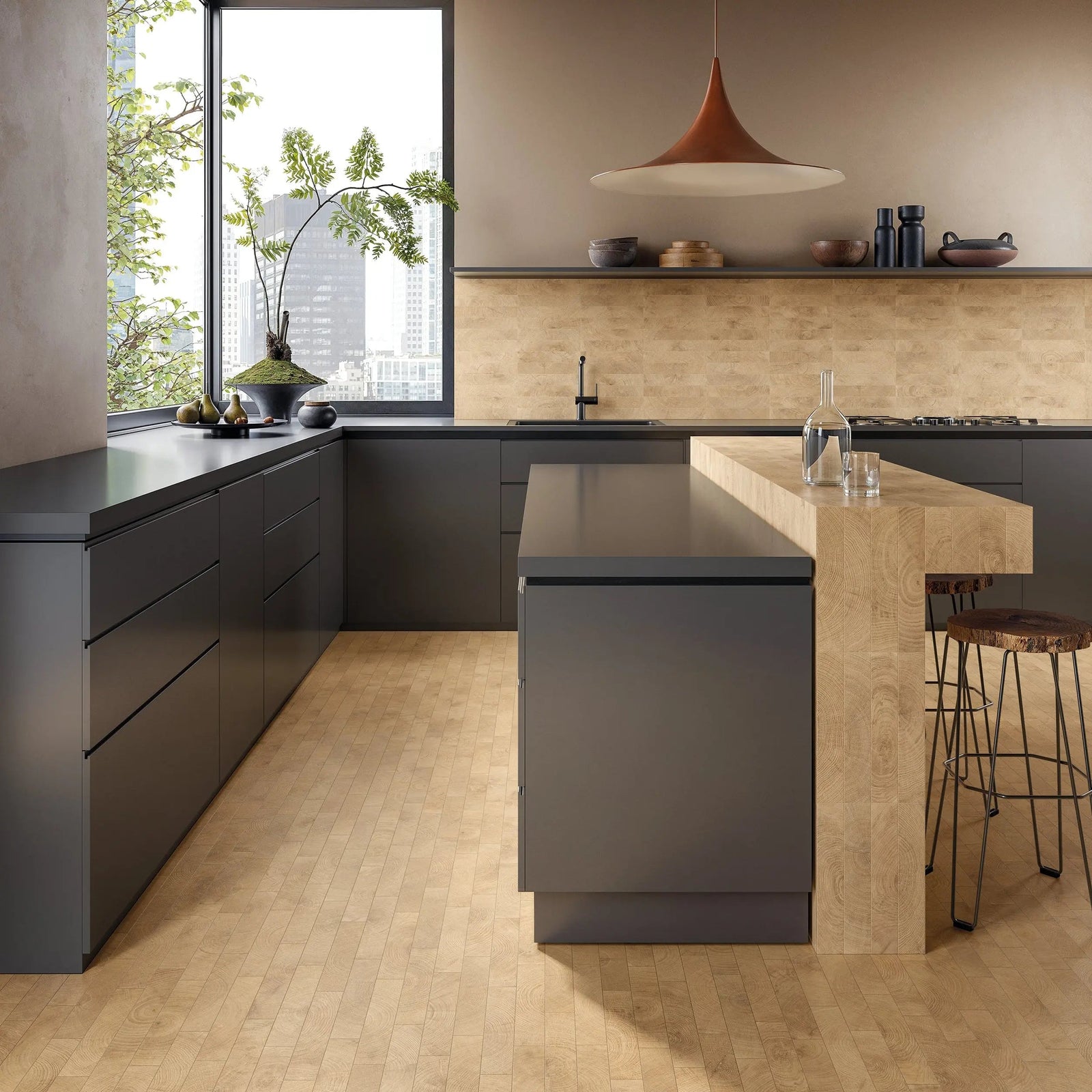Fraser Oak 5.3 x 30cm Porcelain Tile – detail view 3