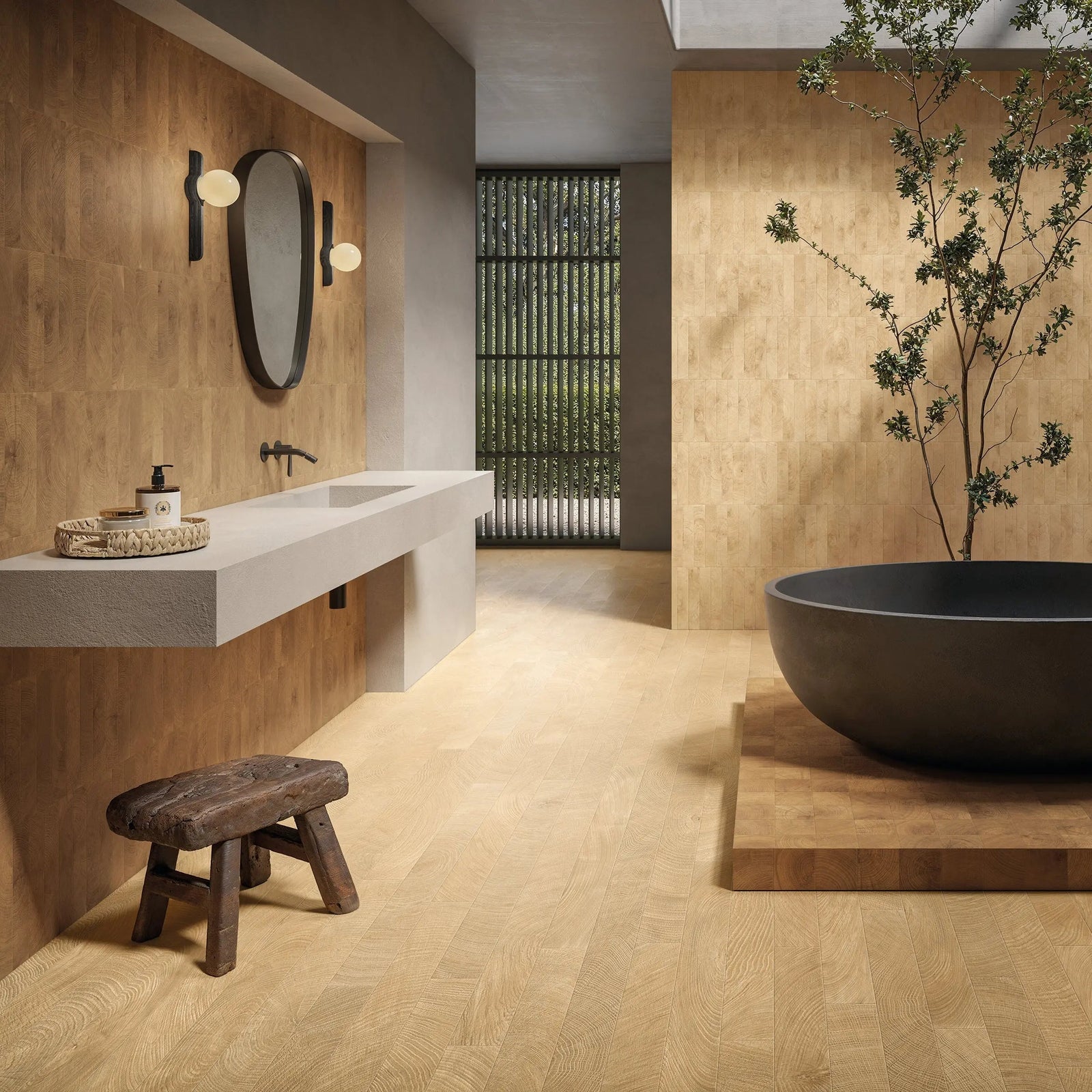 Fraser Oak 5.3 x 30cm Porcelain Tile – close-up detail