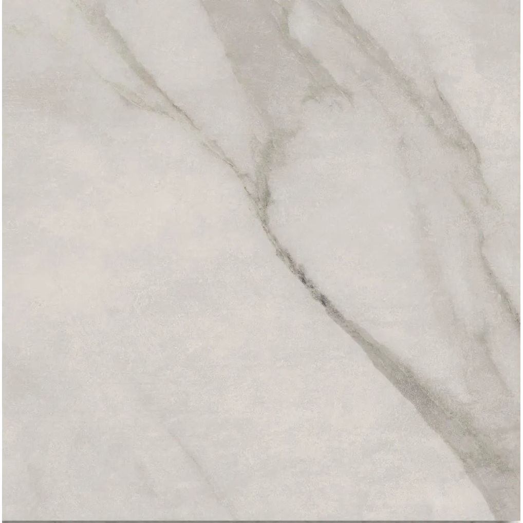 Lomond Blanco white marble-effect matt porcelain tile in 30x30cm chequerboard format