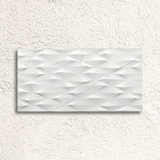 Muse White Prisma Decor 30 x 60cm Ceramic Tile - alternate view
