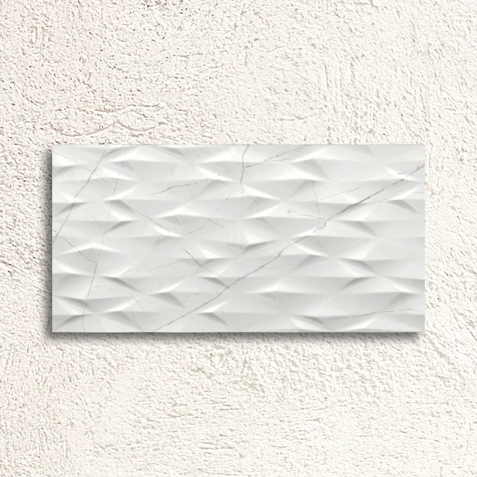 Muse White Prisma Decor 30 x 60cm ceramic marble effect tile face