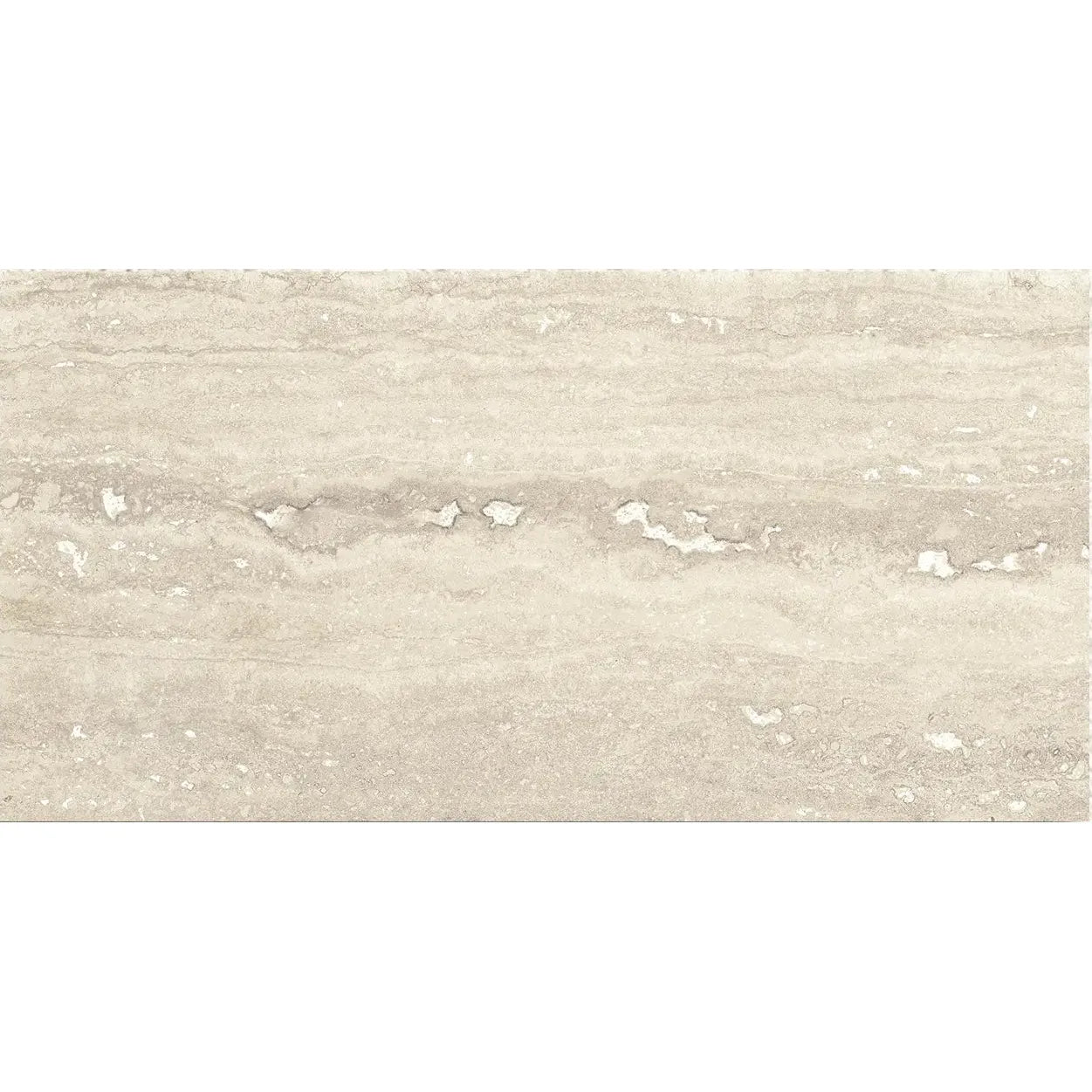 Pure Travertine Beige Matt 30 x 60cm glazed ceramic stone effect tile face