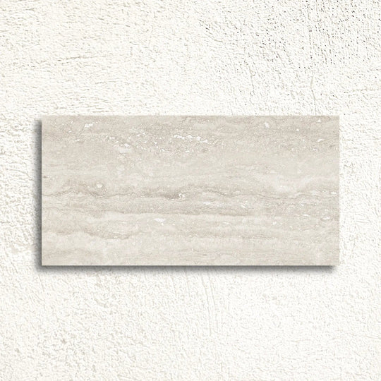 Pure Travertine Grey Matt 30 x 60cm Travertine-Effect Ceramic Wall Tile - alternate view