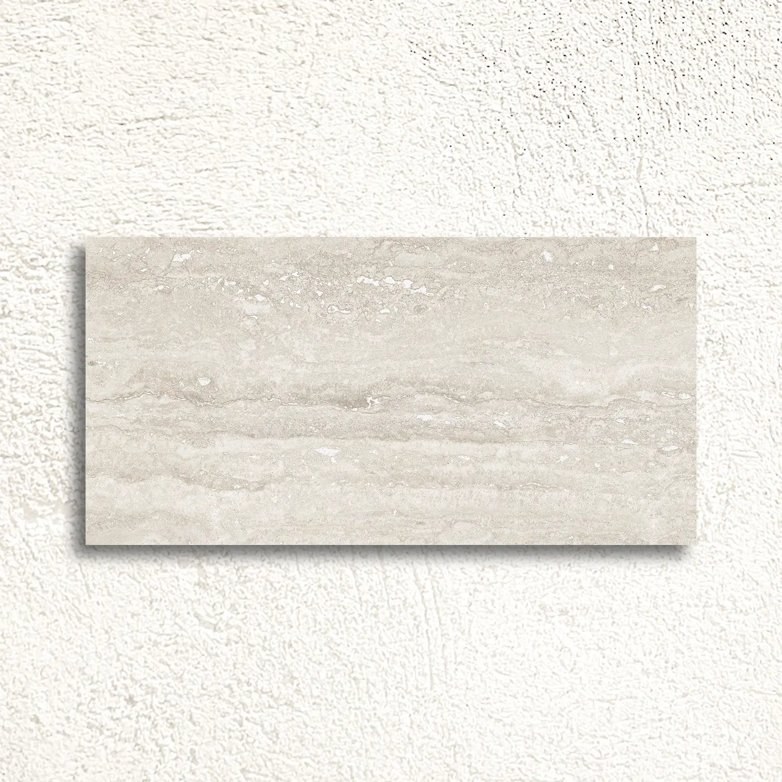 Pure Travertine Grey Matt 30 x 60cm glazed ceramic stone effect tile face
