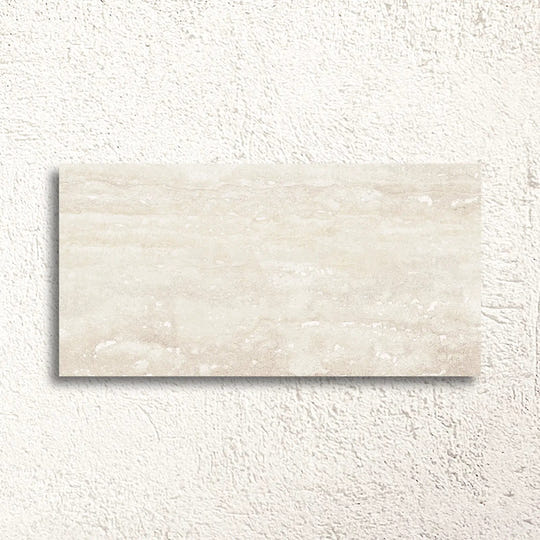 Pure Travertine Ivory Matt 30 x 60cm glazed ceramic stone effect tile face