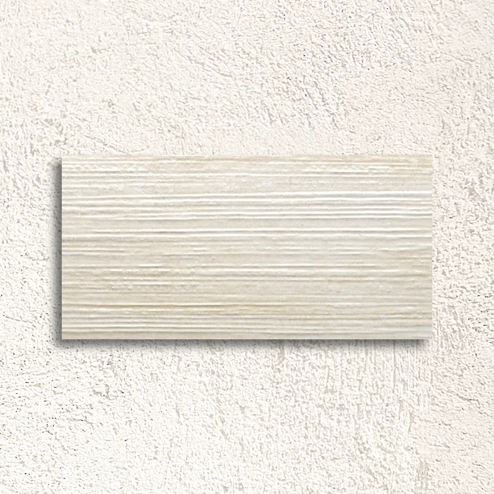Pure Travertine Groove Ivory Matt 30 x 60cm glazed ceramic stone effect tile face